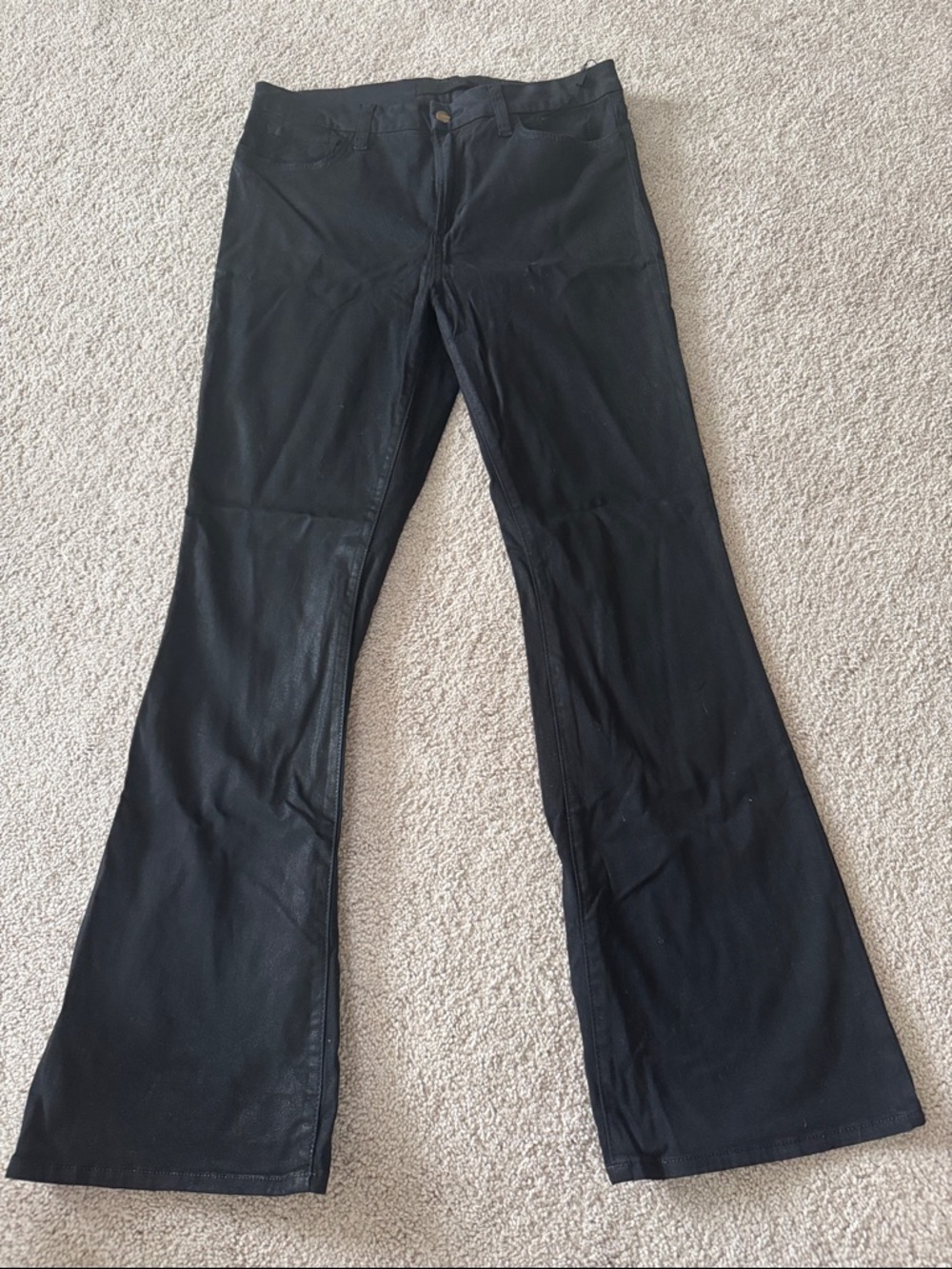 Joe's Jeans Black Coated Bootcut Jeans